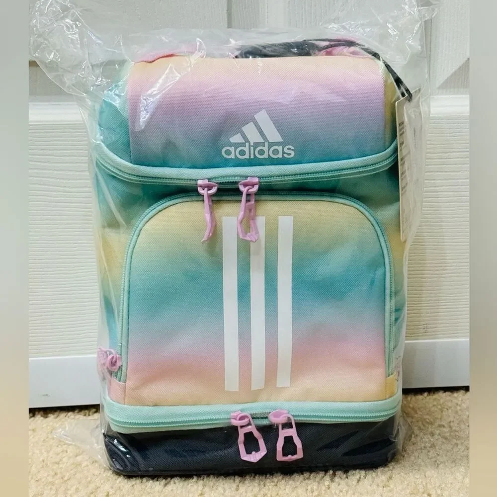 NWT Adidas Excel 2 Insulated Lunch Bag in Gradient Flash Aqua/Orchid Fusion